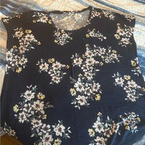 Floral Black Women's Top